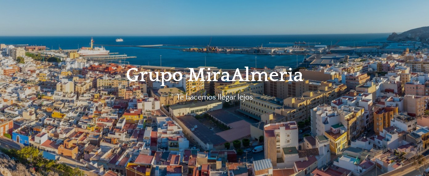 Banner promocional de Grupo MiraAlmería para visibilidad empresarial, ferias y medios en Almería